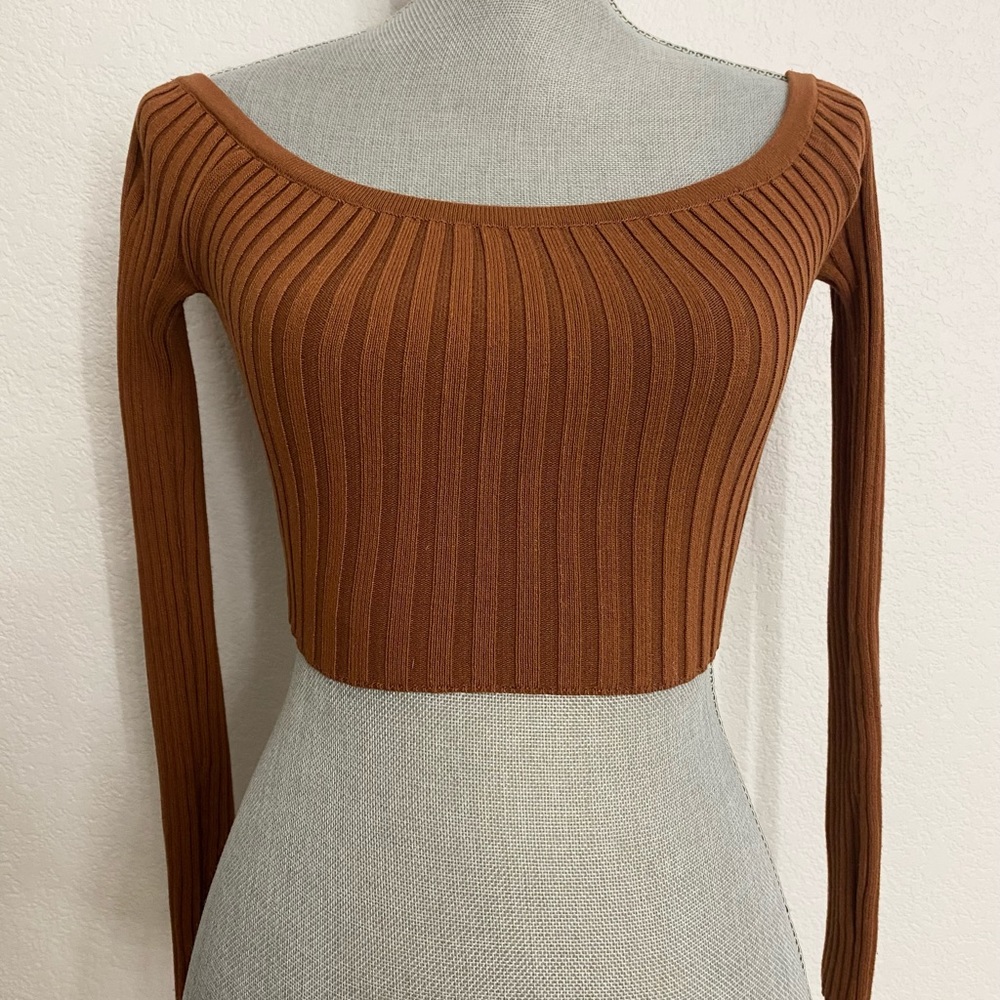 Burnt orange crop top